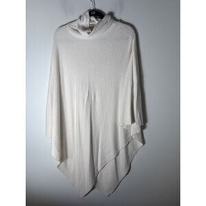 Barefoot Dreams Cozychic Lite Off White Turtleneck Poncho Sz OS